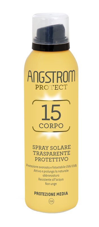ANGSTROM PROTECT 15 CORPO SPRAY SOLARE TRASPARENTE 150 ML - pharmaluna