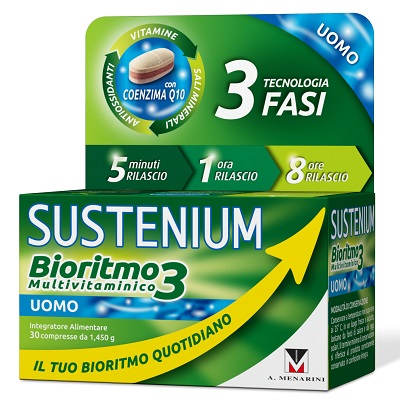 SUSTENIUM BIORITMO3 UOMO ADULTO 30 COMPRESSE - pharmaluna