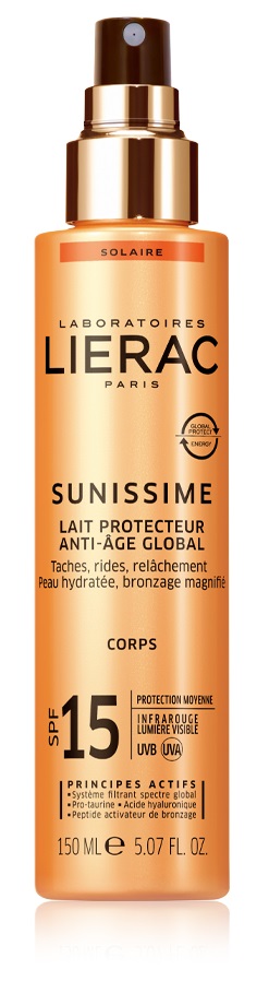LIERAC SUNISSIME LATTE CORPO SPF15 150 ML - pharmaluna