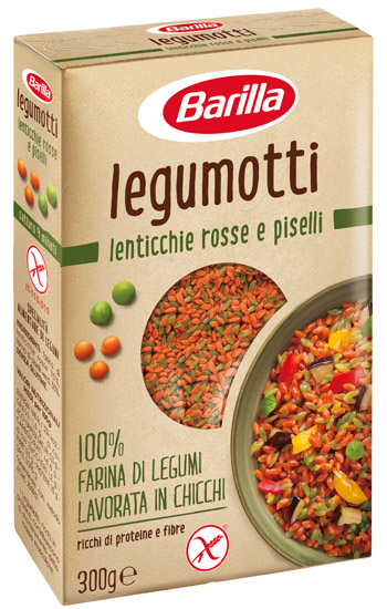BARILLA LEGUMOTTI ALLE LENTICCHIE ROSSE E PISELLI 300 G - pharmaluna