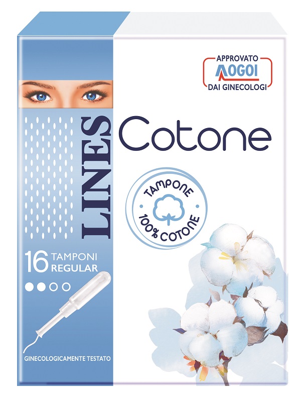 LINES COTONE TAMPONE REGULAR 16 PEZZI - pharmaluna