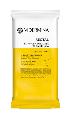 VIDERMINA RECTAL SALVIETTINE 15 PEZZI - pharmaluna
