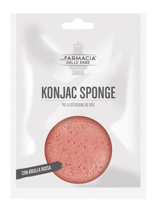 FDE KONJAC SPONGE ARGILLA ROSSA 1 PEZZO - pharmaluna