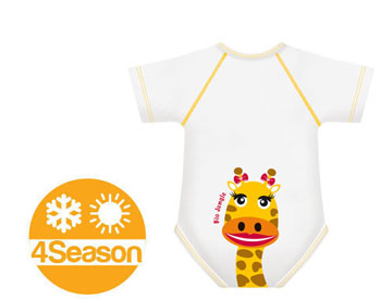 BODY 0/36M BIO COTTON 4SEASON GIRAFFA - pharmaluna