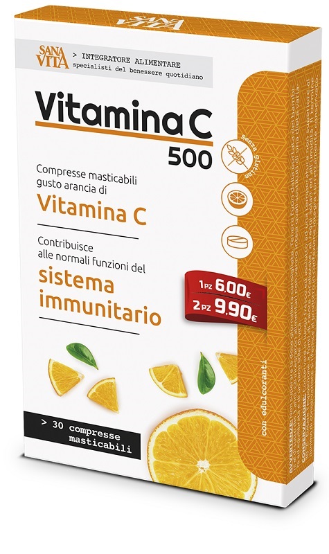 SANAVITA VITAMINA C MASTICABILE 30 COMPRESSE - pharmaluna