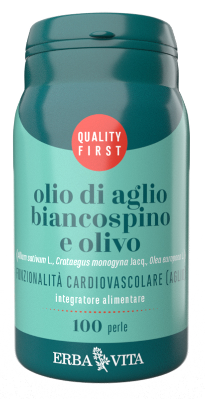 OLIO DI AGLIO, BIANCOSPINO E OLIVO 100 PERLE - pharmaluna