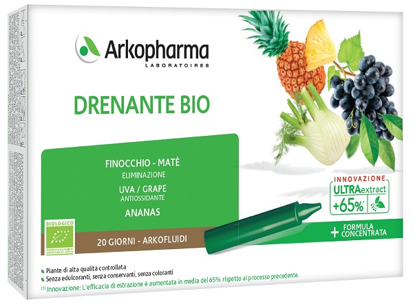 ARKOFLUIDI DRENANTE BIO 20 FIALE - pharmaluna