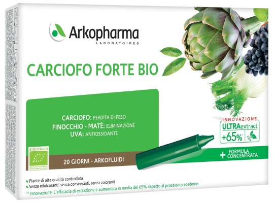 ARKOFLUIDI ULTRA SUONI CARCIOFO FORTE BIO 20 FIALE - pharmaluna