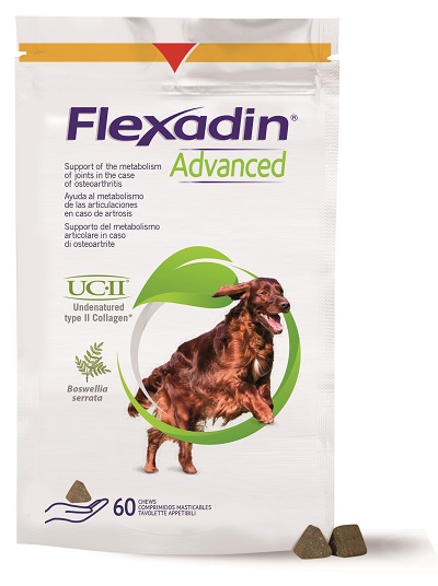 FLEXADIN ADVANCED 60 TAVOLETTE APPETIBILI MASTICABILI PER CANI - pharmaluna