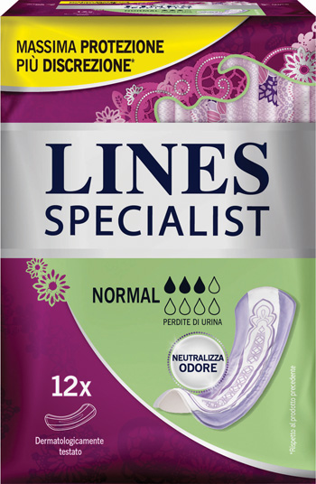 LINES SPECIALIST PANNOLONE NORMAL FARMA 12 PEZZI - pharmaluna