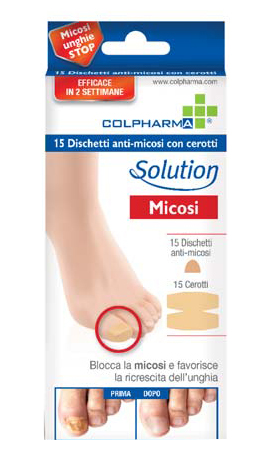 DISCHETTO ANTIMICOSI CON CEROTTO COLPHARMA 15 PEZZI - pharmaluna