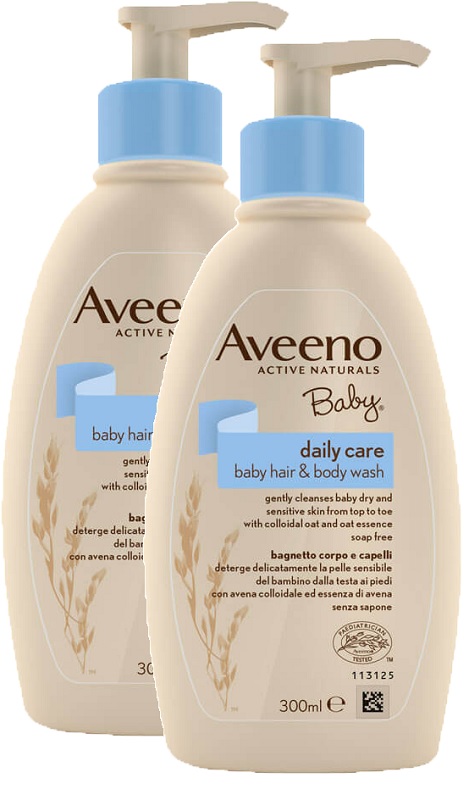 AVEENO BABY BAGNETTO TESTA PIEDI 300 ML BUNDLE - pharmaluna