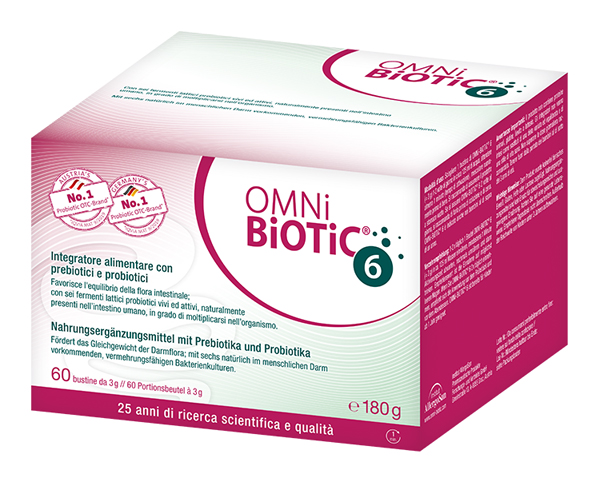 OMNI BIOTIC 6 POLVERE 60 BUSTINE DA 3 G - pharmaluna