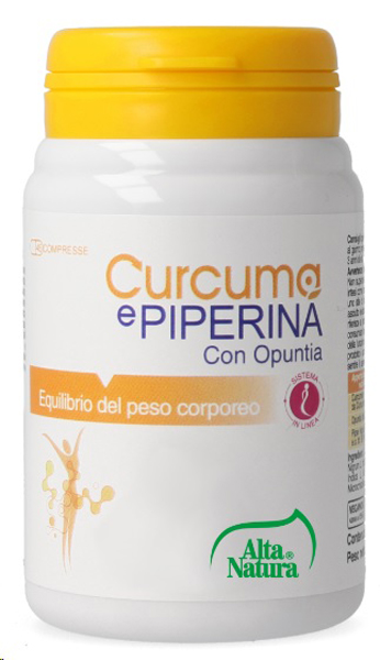 CURCUMA E PIPERINA CON OPUNTIA 45 COMPRESSE 900MG - pharmaluna