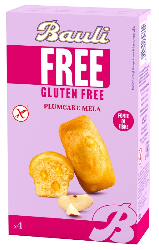 BAULI FREE PLUMCAKE MELA 4 PEZZI DA 33 G - pharmaluna