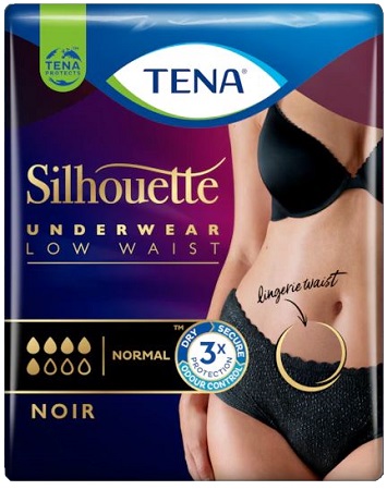 TENA SILHOUETTE NOIR M 10 PEZZI - pharmaluna