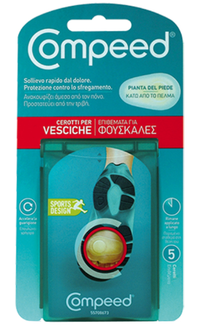 COMPEED CEROTTI PER VESCICHE PIANTA PIEDE SPORT 5 PEZZI - pharmaluna