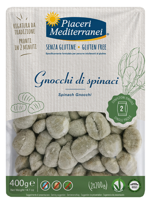 PIACERI MEDITERRANEI GNOCCHI DI SPINACI 400 G - pharmaluna