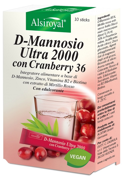 D MANNOSIO ULTRA 2000 CRANBERRY 10 STICK - pharmaluna