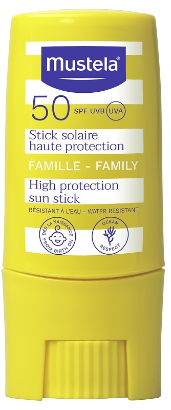 MUSTELA STICK SOLARE PROTEZIONE MOLTO ALTA SPF50+ 10 ML - pharmaluna