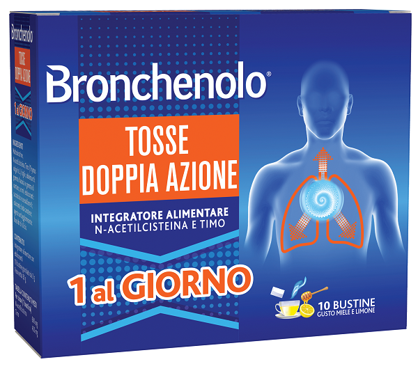 BRONCHENOLO TOSSE DOPPIA AZIONE 10 BUSTINE - pharmaluna