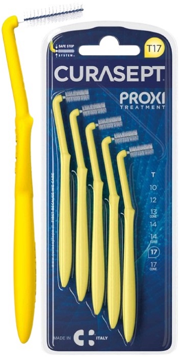 CURASEPT PROXI ANGLE T17 GIALLO/YELLOW 5 PEZZI - pharmaluna