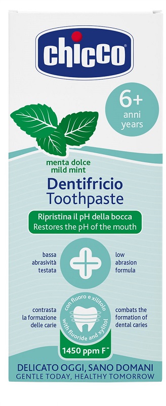 CHICCO DENTIFRICIO MENTA DOLCE 6 ANNI+ CON FLUORO - pharmaluna