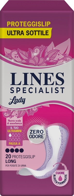 ASSORBENTI PER INCONTINENZA LINES SPECIALIST LADY LONG 20 PEZZI - pharmaluna