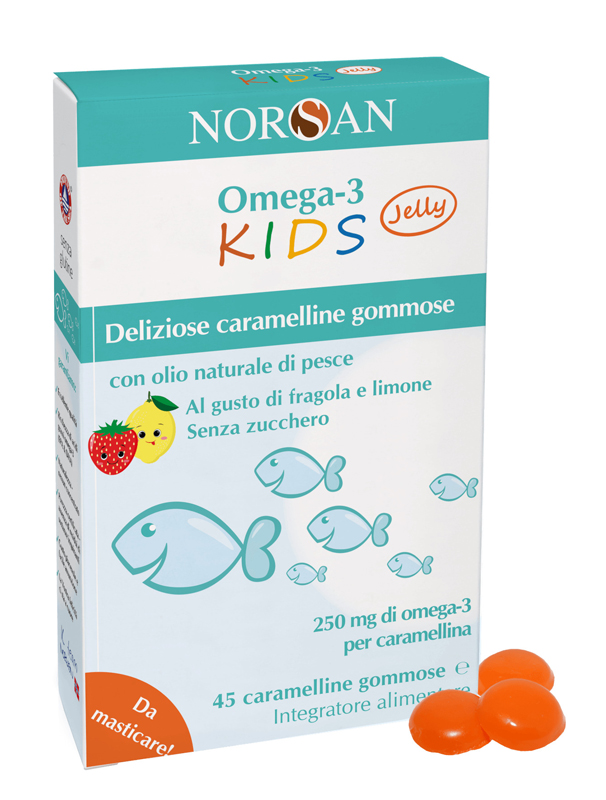 NORSAN OMEGA 3 KIDS 45 CARAMELLINE GOMMOSE - pharmaluna