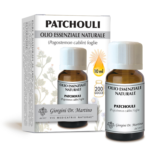 PATCHOULI OLIO ESSENZIALE NATURALE FOGLIE 10 ML - pharmaluna