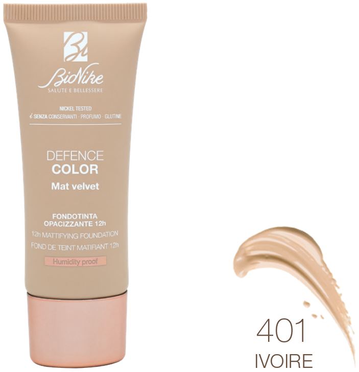 DEFENCE COLOR FONDOTINTA MAT VELVET 401 30 ML - pharmaluna