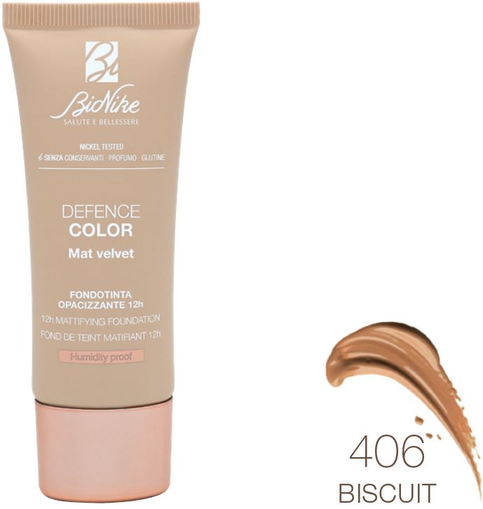 DEFENCE COLOR FONDOTINTA MAT VELVET 406 30 ML - pharmaluna