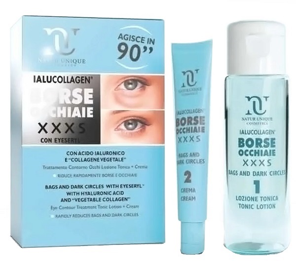 NATUR UNIQUE IALUCOLLAGEN BORSE E OCCHIAIE XXXS TONICO 10 ML + 30 ML - pharmaluna