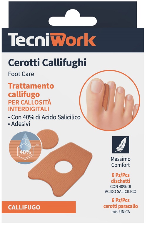 CEROTTO CALLIFUGO INTERDIGITALE 6 PEZZI + 6 DISCHETTI - pharmaluna