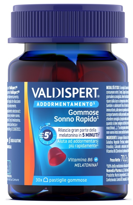 VALDISPERT GOMMOSE SONNO RAPIDO 30 PASTIGLIE GOMMOSE - pharmaluna