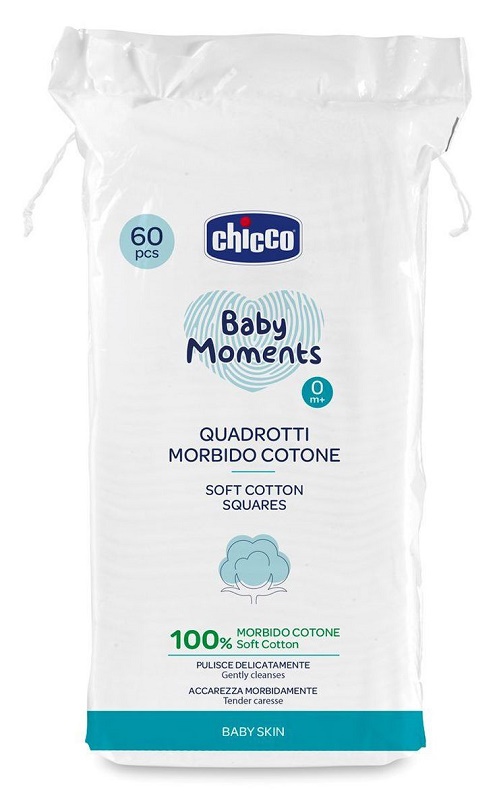 CHICCO BABY MOMENTS QUADROTTI 60 PEZZI - pharmaluna