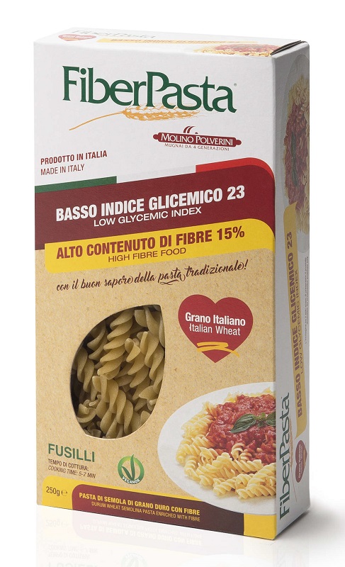 FIBERPASTA FUSILLI BASSO INDICE GLICEMICO 250 G - pharmaluna