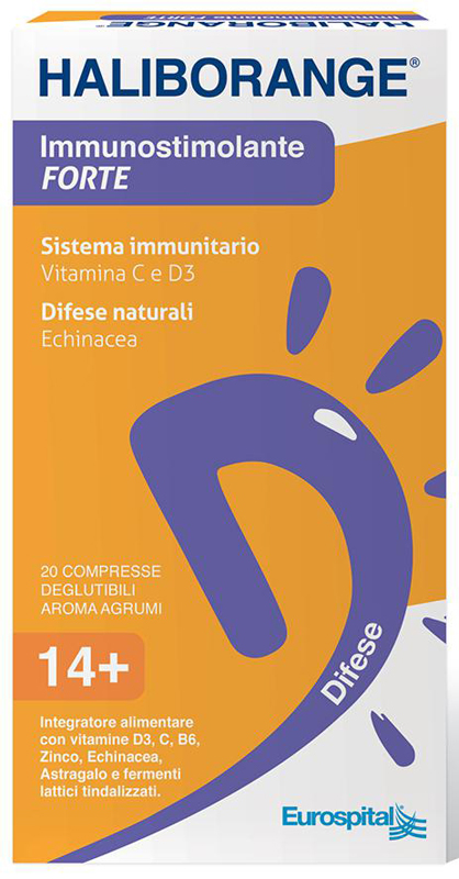 HALIBORANGE IMMUNOSTIMOLANTE FORTE 20 COMPRESSE - pharmaluna