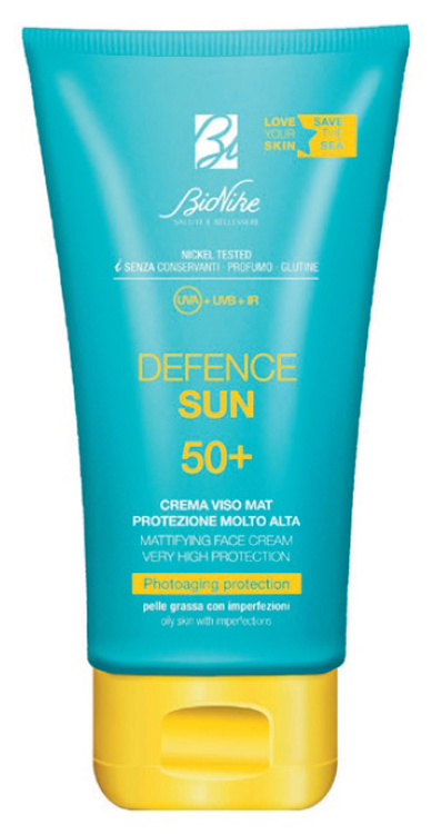 DEFENCE SUN CREMA VISO MAT SPF50+ PROTEZIONE MOLTO ALTA 50 ML - pharmaluna