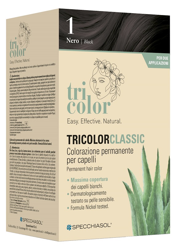 TRICOLOR CLASSIC 1 NERO 2 TUBI 50 ML + 2 SHAKER 50 ML + 4 BUSTINE 8 ML - pharmaluna