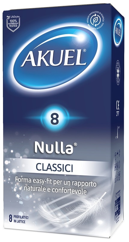 PROFILATTICO AKUEL NULLA CLASSICO 8 PEZZI - pharmaluna