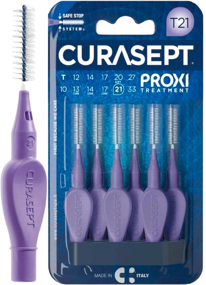 CURASEPT PROXI T21 VIOLA/PURPLE 6 PEZZI - pharmaluna