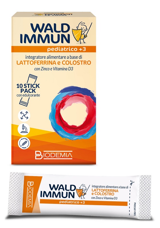 WALD IMMUN PEDIATRICO +3 10 STICK GUSTO CIOCCOLATO - pharmaluna