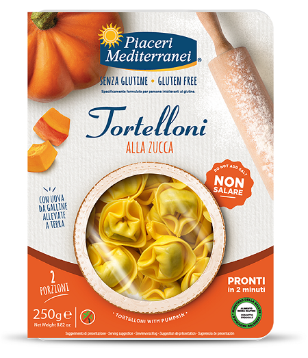 PIACERI MEDITERRANEI TORTELLONI ZUCCA 250 G - pharmaluna