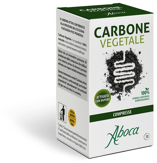 CARBONE VEGETALE 30 COMPRESSE - pharmaluna
