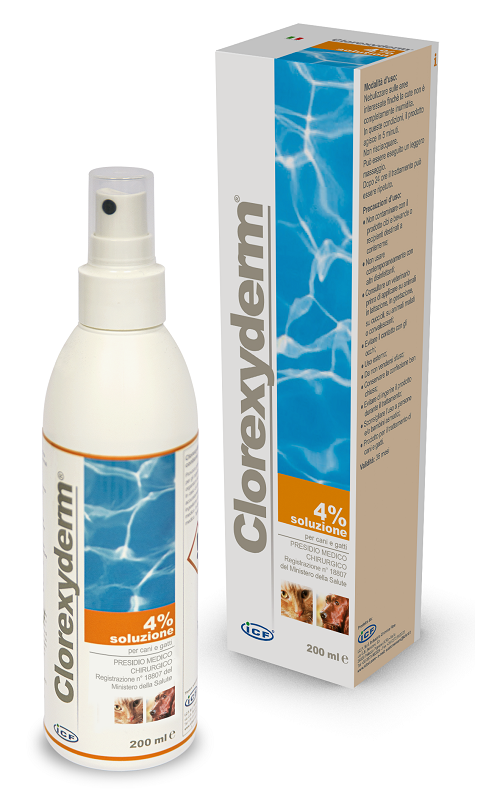CLOREXYDERM SOLUZIONE 4% 200 ML - pharmaluna