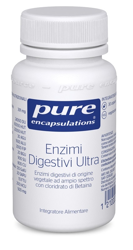 PURE ENCAPSULATIONS ENZIMI DIGESTIVI ULTRA 30 CAPSULE - pharmaluna