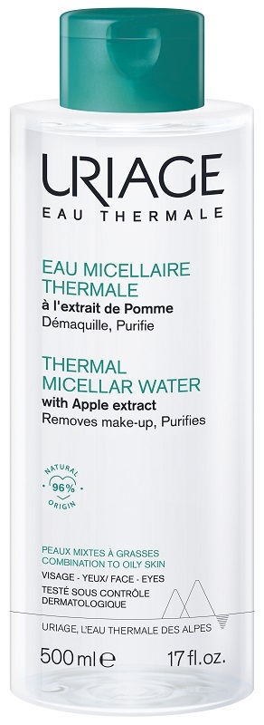 URIAGE EAU MICELLAIRE THERMALE PELLI MISTE GRASSE FLACONE 500 ML - pharmaluna