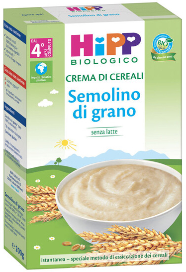 HIPP BIO CREMA CEREALI SEMOLINO DI GRANO 200 G - pharmaluna