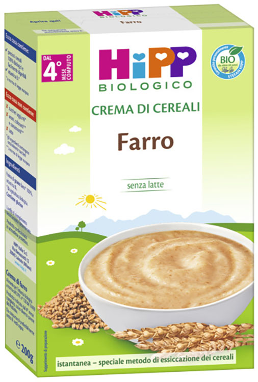 HIPP BIO CREMA CEREALI FARRO 200 G - pharmaluna